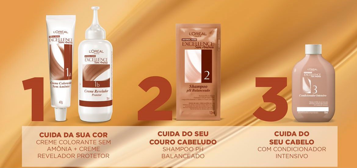 Imagem triplo cuidado | Excellence sem Amônia | L'Oréal Paris